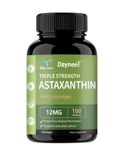 Winstown Astaxanthin 12 mg (Natural, Astapure, Triple Strength, Non-GMO, Gluten Free, Eye Support, Joint Support, Immune Support), 100 Softgels