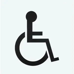 212 MAIN PLS-60 Heavy-Duty Handicapped Parking Lot Stencil, 48x48 in Large Reusable Plastic Sign for Office, School Stationery & Supplies