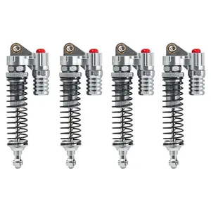 1/10 RC Crawler Shocks, RC Shock Absorber Oil Adjustable Remote Control Damper Set with Spring, Suitable for 1/10 RC Truck Track Axial D90 TRX4 SCX10