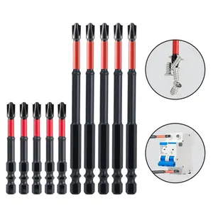 FPH2 Impact Screwdriver Bit Set for Electricians, S2 Steel 65mm & 110mm, 1/4 Inch Hex Shank Magnetic Cross Slot Screw Driver Drill Bits Used on Circuit Breakers