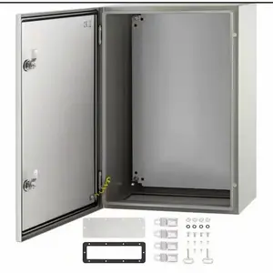 VEVOR Electrical Enclosure 24 in. x 16 in. x 10in. NEMA 4X Carbon Steel Reinforced Lock and Hinge El