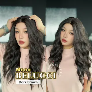 JBEXTENSION BELUCCI MONO Monofilament Handmade Wig 6X5 Full Monofilament Hand Tied Top Wig 24 Inches Wave Mono Lace Wig Glueless Wig BELUCCI MONO【BENDY EAR TABS】