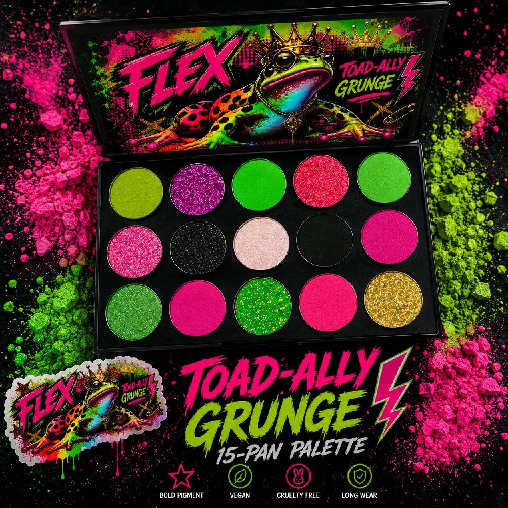 TOAD-ALLY GRUNGE, 15 Pan PRE-DESIGNED Eyeshadow Palette