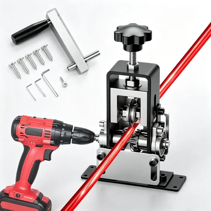 Manual Wire Stripper Machine for Scrap Copper Recycling - Hand Crank or Drill Powered, Strips 0.06 to 0.98 Inch Wires, Lightweight Aluminum Frame, Efficient Peeling Tool for DIY and Professional Use