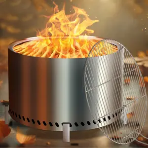 HGD Smokeless Fire Pit #Outdoor Wood Burning  Firepit #Stainless Steel #large firepit for Backyard Patio Garden  Bonfire