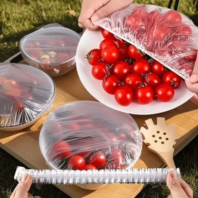 Reusable Elastic Food Storage Covers, Transparent Stretchable Plastic Bowl & Plate Seals, Keep Food Fresh, Ideal for Home & Restaurant Use