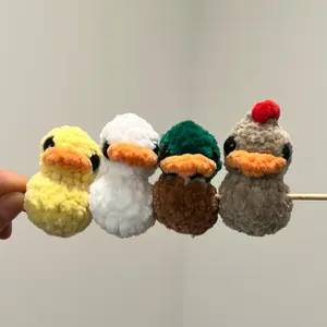 Hand crocheted baby ducks