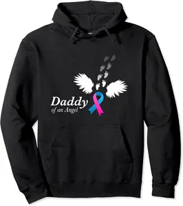 Angel Daddy. Miscarriage Awareness Infant Loss Pullover Hoodie - Autumnsc Shop 35B08WJRFKSC