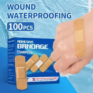 300pcs Waterproof Breathable | Bandages Rewoven Fabric Bandages | Breathable Waterproof | Infection Protection ~1x3 Inches for Home/Kids