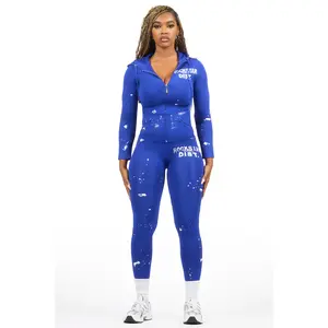 Nikki Royal Blue Painted Active Set