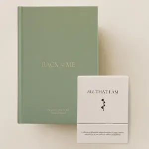 The Back to Me Reset Bundle - Guided Journal & All That I Am Affirmation Deck for Self-Reflection and Confidence Boost
