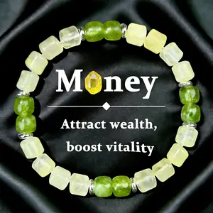 Natural Wealth Bracelet with Citrine Green Phantom Crystal, Vitality Energy Healing Beaded Bracelet, May Birthstone Enhances Financial Luck and Boosts Energy, Unisex, Versatile Fashion Accessory, Mother's Day Gifts, Teacher's Day / Nurses' Day Gift