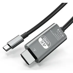USB C to HDMI Cable 6Ft, 4K USB 3.1 Type-C to HDMI Cord [Thunderbolt 3/4/5 Compatible] with MacBook Air, Galaxy S9 to S24, iPhone 15/16, iPad Pro, iMac, Surface, etc