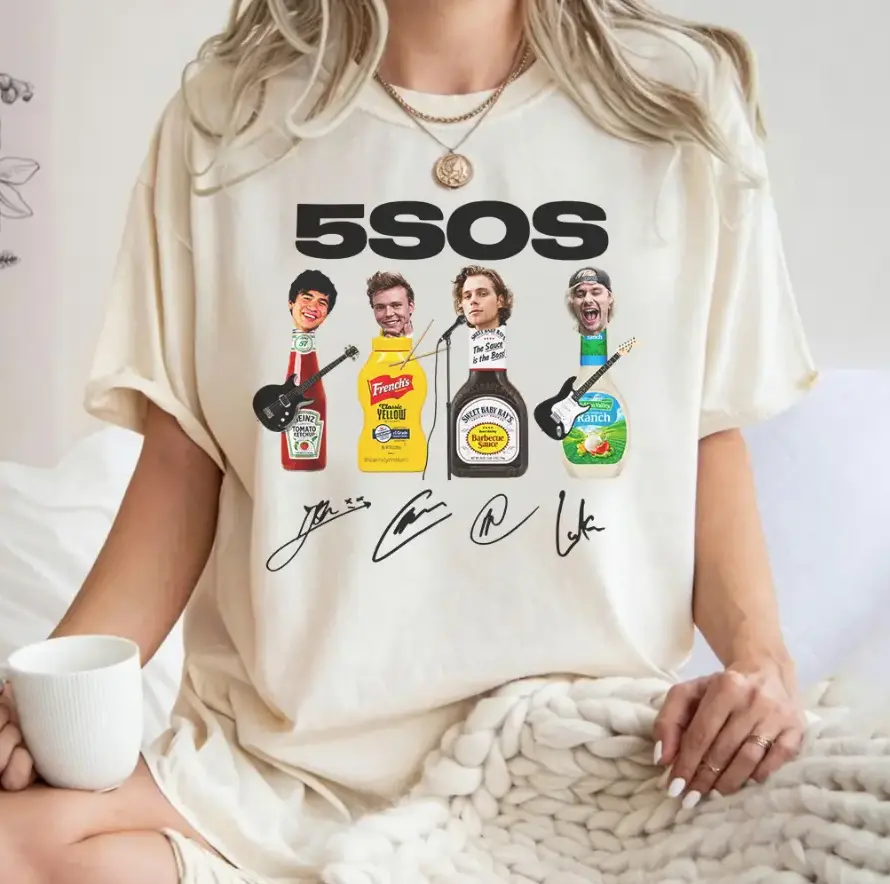 Vintage 5sos Funny Pass Me The Sauce, 5Sauce Funny Shirt For Fan