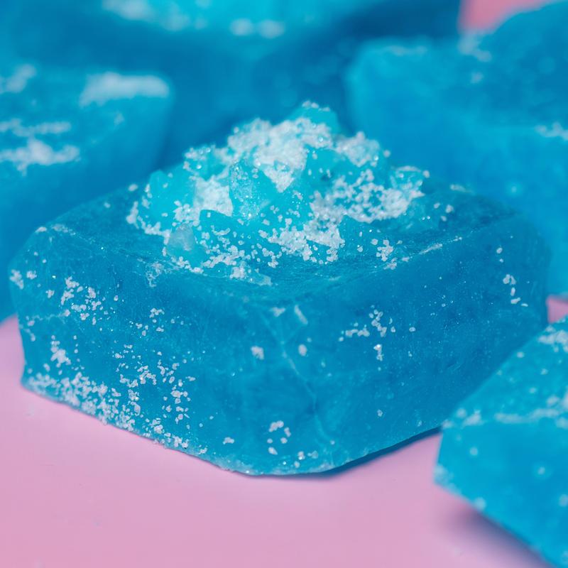 Silky Gem Crystal Candy Sour Blue Raspberry Lapis Collection - 10-Piece Assortment with Tangy Flavor & Sparkling Glitter - Vegan & Gluten-Free