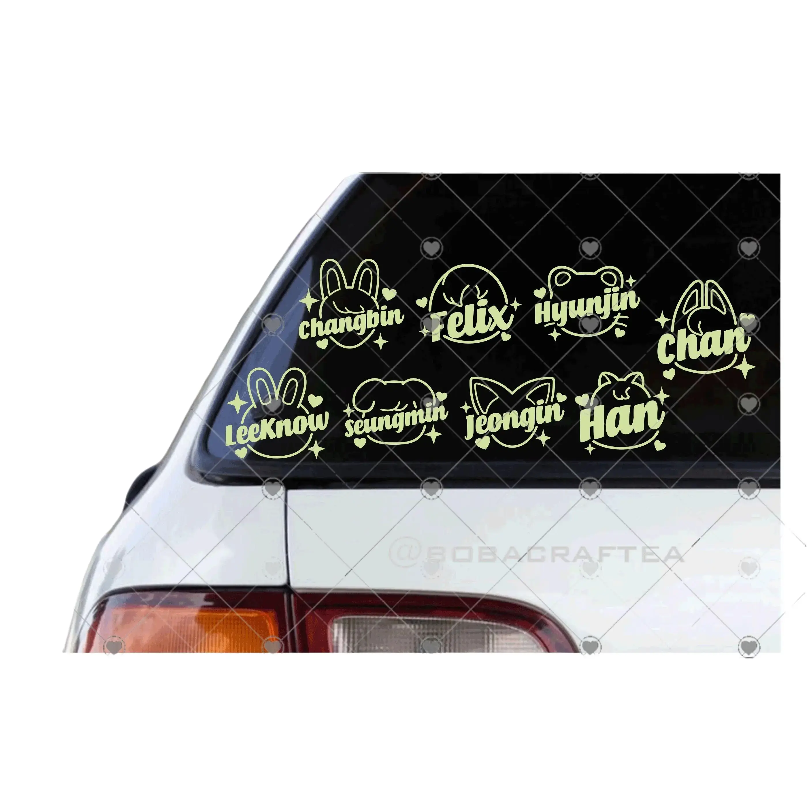 Boba Craftea "Everywhere All Around The World" Vinyl Decals