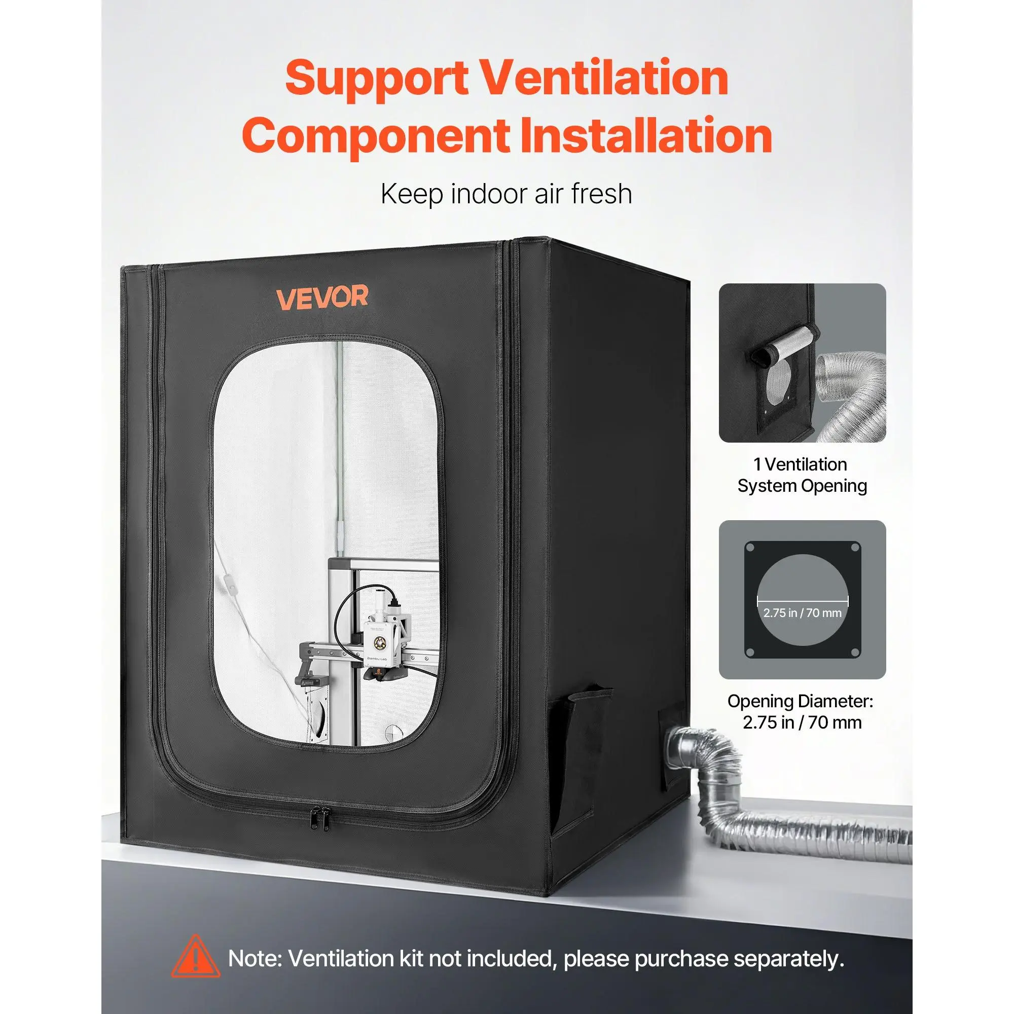 Without Ventilation (27.5x29.5x35.4 inch)