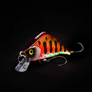 WIDDLE WOBBLER 50 Fishing Lure 50mm Sinking Action 4g Weight with Two Hooks for Tight Lip Loosening