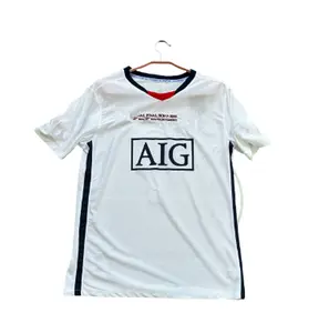 Avosezu 0809 Away Retro White Short Sleeve Soccer Jersey No.7 Ronaldo Football Jersey Top Quick Dry Unisex T-Shirt mexico jersey soccer jerseys