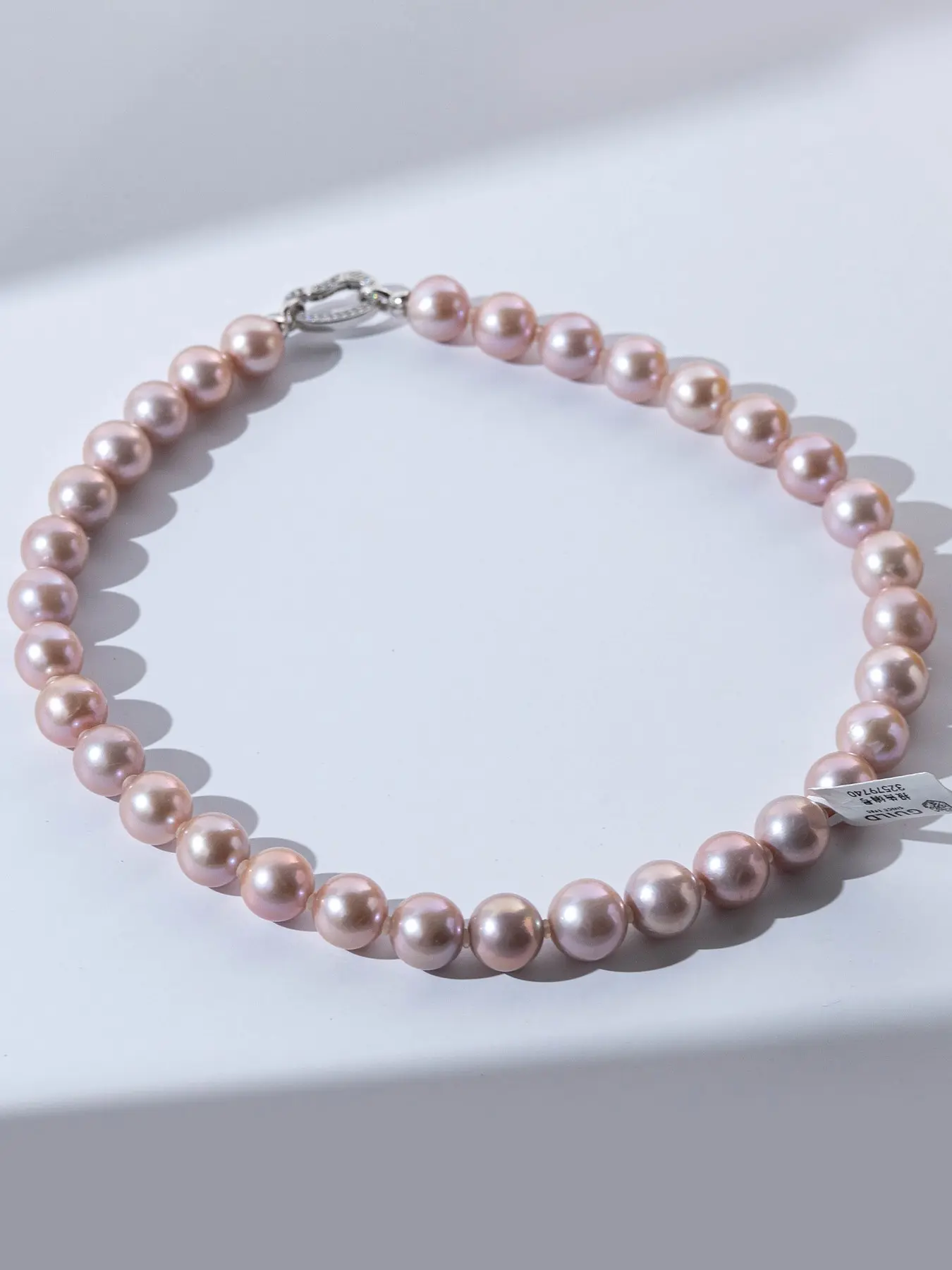 S925 Silver Color Freshwater Pearl Necklace, 11-14mm Near Round Shape, Natural Growth Texture, Gia Certified 4-Star Quality