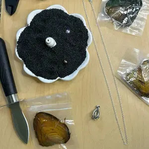 Necklace Cage with Pearl Inside- Silver Chain Presentations