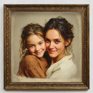 Custom Hand-painted Oil Portrait Painting from Photo Commission Personal Portrait Art on Canvas Gift for Mom Wife Memorial Gifts