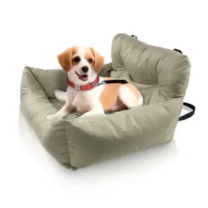 Seat Belt Compatible Travel Pet Bed — Water & Chew Resistant