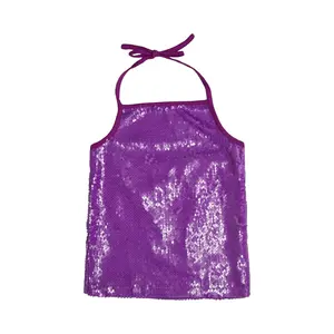 Purple Sequin Halter Top