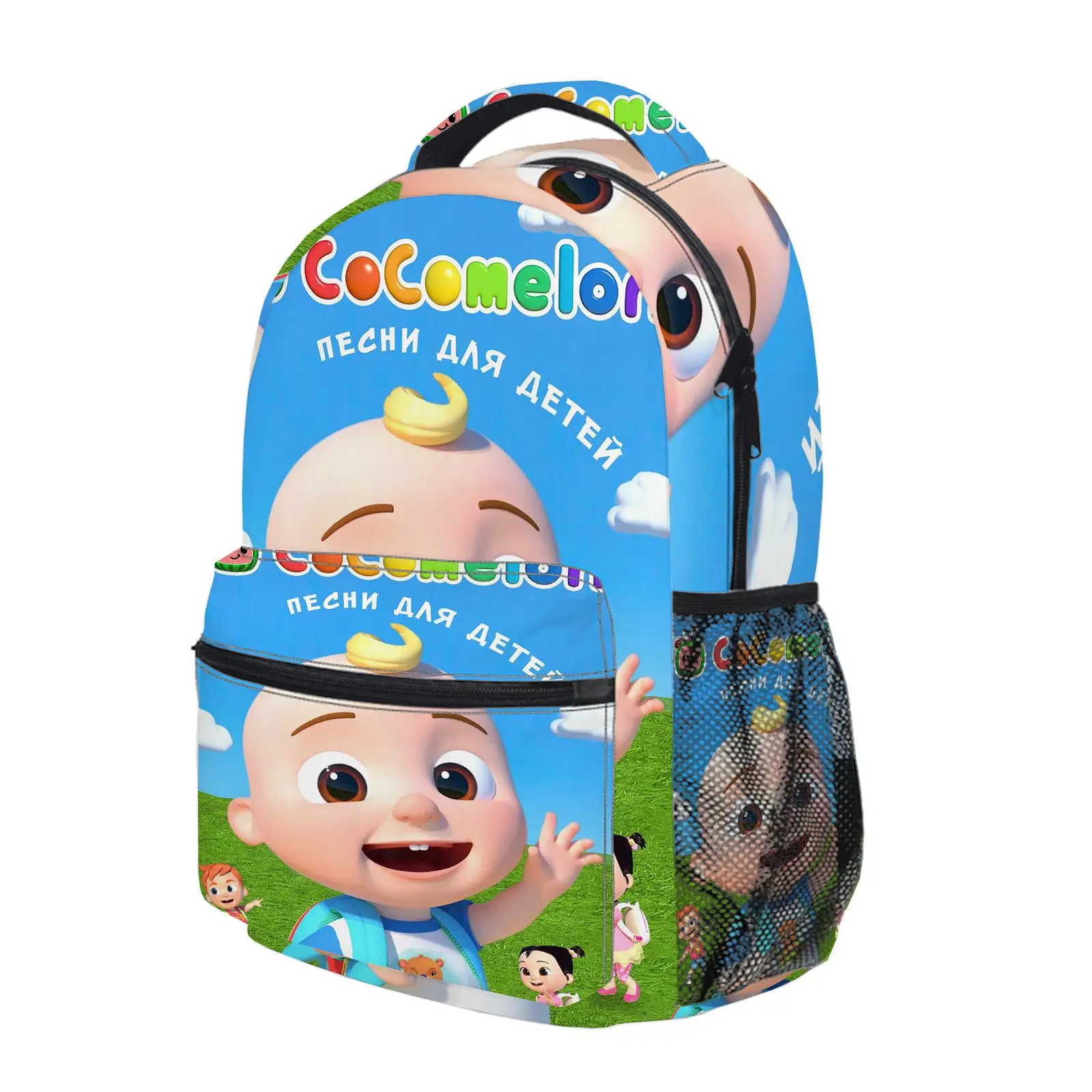 Cocomelon  Y2K Fashion School Backpack for Teen Girls, Cute Cartoon Aesthetic Student Bookbag with Padded Shoulder Straps, Large Capacity Casual Daypack and Travel Bag for Kids L-20