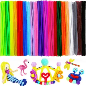 1200 count Pipe Cleaners Craft Supplies, Multi-Color Chenille Stems, 20 Colors Craft Pipe Cleaners Bulk for DIY Art and Craft Projects(6mm x 12 Inch)