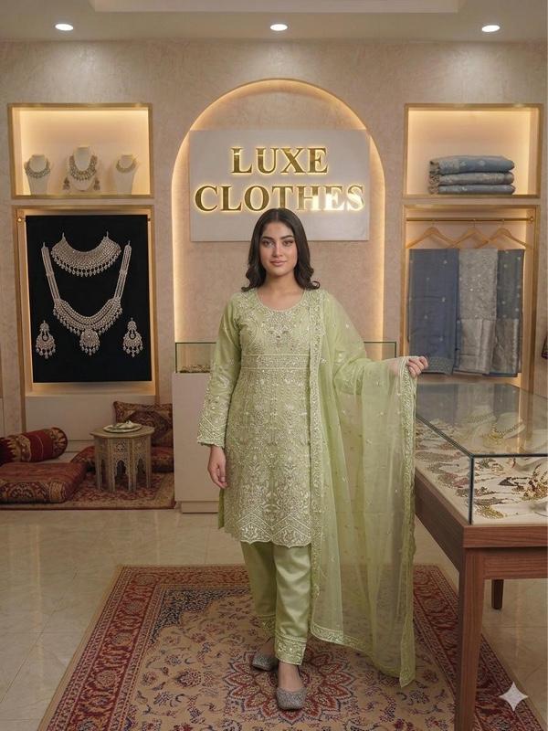 Royal Anarkali Suite - Traditional South Asian Women's Formal Occasion Wear, Embellished Ethnic Party Outfit