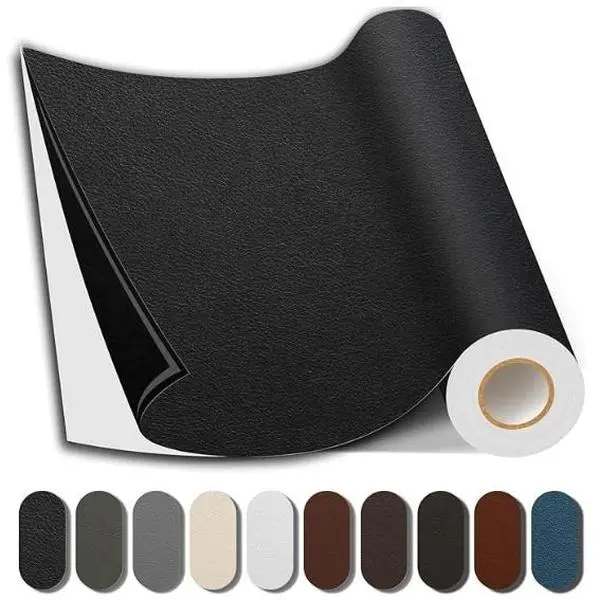 Leather Repair Patch, 50X137 cm Repair Patch Self Adhesive Waterproof, DIY Large Vinyl Patches for Couches, Furniture, Kitchen Cabinets, Wall （Dark Brown, 50X137 cm）