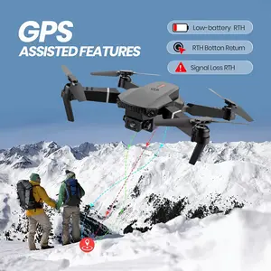 E88pro drone features a professional dual camera, 2 batteries for longer flight time, one-touch takeoff and landing, foldable design, and is an affordable entry-level RC drone suitable for beginners. It is a quadcopter remote control aircraft