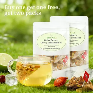 Chicory tea, herbal tea, chicory and gardenia tea: herbal extracts, natural nutrition with no additives, caffeine-free, bringing a light and nourishing experience to the body. sugar-free blend