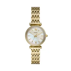 Fossil Women's Carlie Mini Three-Hand, Gold-Tone Stainless Steel Watch