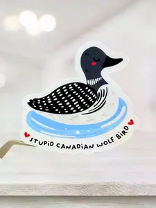 Heated Rivalry Sticker, Stupid Canadian Wolf Bird Sticker