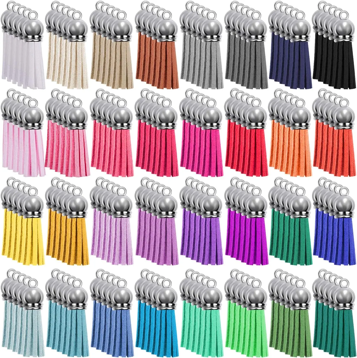 160 Pieces Keychain Tassels Leather Tassel Bulk for DIY Keychain and Craft, 32 ColorsGift.