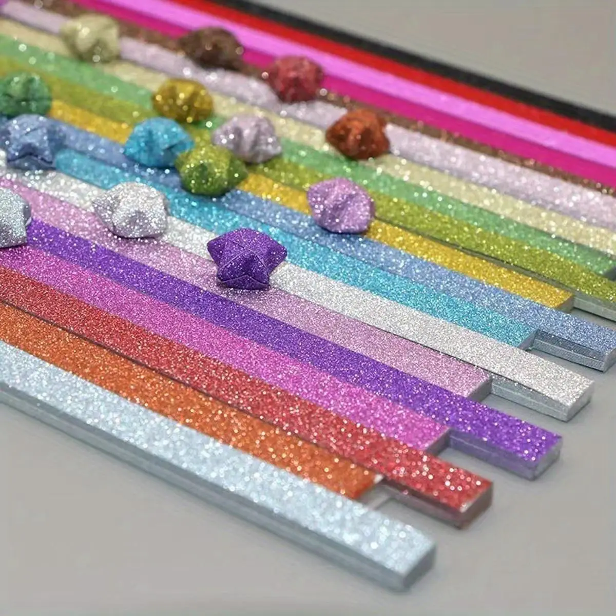 Glitter Star Paper Strip, 360pcs/540pcs Origami Stars Papers, Pride Month Luminous Decoration Paper for DIY Handmade Craft