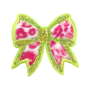 Bow Shaped Sequin Patch, Cute Bow Ironing Embroidery Sequin Patch, DIY Clothing Decoration for Backpacks Clothing Shoes
