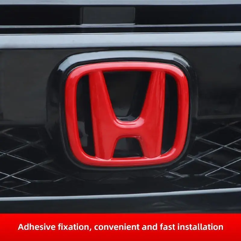 For Honda Civic Accord 8th 9th 9.5th 10th 2 pcs Car Front Grille Trunk Emblem generation Rear Trunk Badge Logo auto Front & Rear, 123X99mm