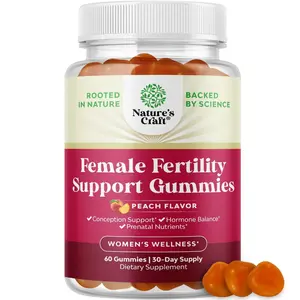 Fertility Gummies for Women Trying to Conceive - Yummy Gummy Fertility Supplement for Women with Myo-Inositol Folic Acid & Vitex Chasteberry - Vegan Non-GMO & Gluten Free - Juicy Peach (30 Servings)