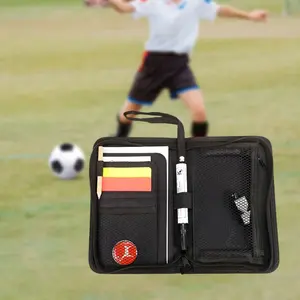 Football Referee Bag Set, Card Tactical Map Coin Flip Whistle Kit, Ideal for Amateur School Professional Matches Coaching