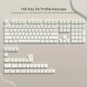Womier PBT Keycaps,Ceramic Jade keycaps SA Profile for 60% 65% 75% 100% TKL US Layout Mechanical Keyboard