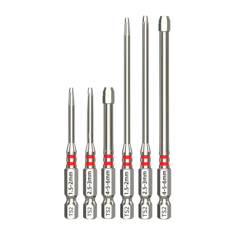 Screwdriver Bits Set 6pcs with Magnetic Hex Shank Pagoda-Shaped Design in Multiple Sizes for Electric Drills and Wrenches, summervibes fathersdaygift driver Drills bit, Magnetic Socket Bit Screwdriver Bits, Multi-Use Set Screwdriver Bits