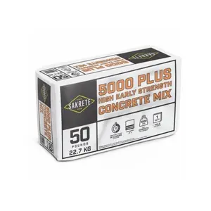 212 MAIN 50 lbs 5000 Plus Heavy Duty High-Strength Concrete Mix, High Early Strength, Rapid Gain