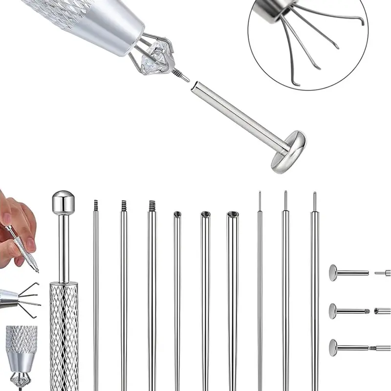 10PCS/Set Piercing Taper Ball Grabber Tool for Changing Jewelry - 14G 16G 18G 20G Threadless/Internal thread/External Thread Piercing Taper Stretching Kit for Ear/Nose/Navel/Nipple/Lip/Eyebrow/Tongue Nose Piercings Kit Piercing Tools