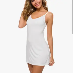 WiWi Women's Slip Dress Viscose Lingerie Spaghetti Strap Sexy Nightgowns Sleepwear Nightdress Plus Size S-4X