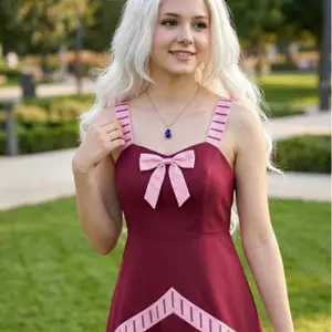 Mirajane Strauss Cosplay Dress Outfit for Fairy Tail Anime Fans, Elegant White Satin Long Dress Full Set, Soft Fabric High Restore Costume for Comic Con Halloween Party Stage Show Daily Wear