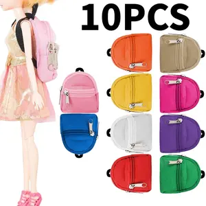 Pack Of 10 Doll Bags, Suitable Doll Backpacks, Cute Floral Backpacks, Dollhouse Decorations, Doll Clothing Additions
