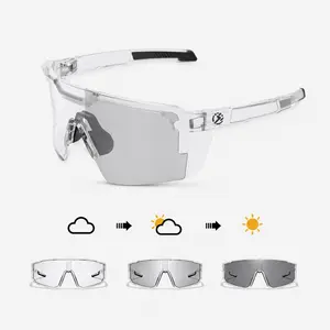 Unisex Photochromic Polarized Safety Sunglasses, Oversized Vintage Y2K Aviator Eyewear with UV400 Protection for Driving, Fishing, Golf and Cycling